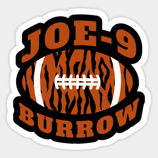 joe 9 burrow - bengals Sticker